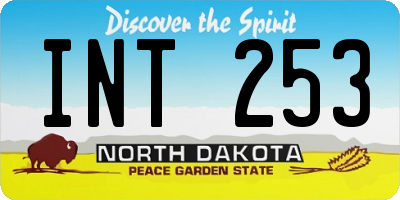 ND license plate INT253