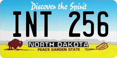 ND license plate INT256