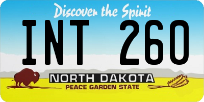 ND license plate INT260