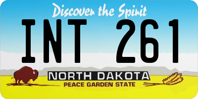 ND license plate INT261