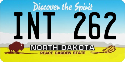 ND license plate INT262