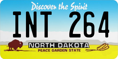 ND license plate INT264