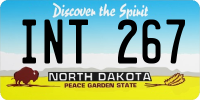 ND license plate INT267