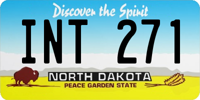 ND license plate INT271
