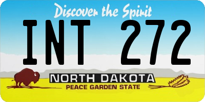 ND license plate INT272