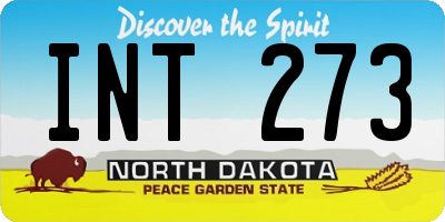 ND license plate INT273