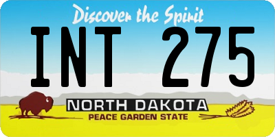 ND license plate INT275
