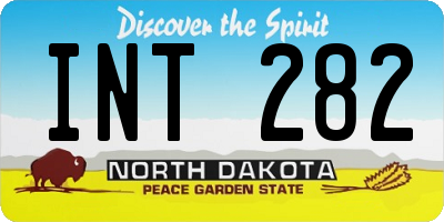 ND license plate INT282