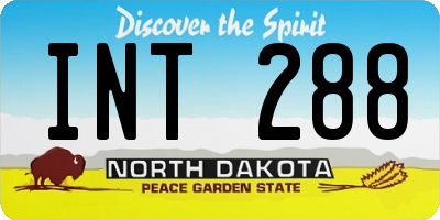 ND license plate INT288