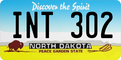 ND license plate INT302