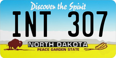 ND license plate INT307