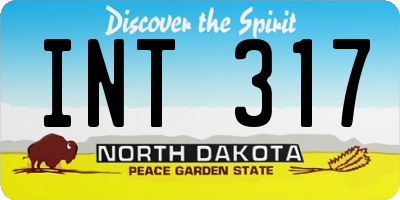 ND license plate INT317