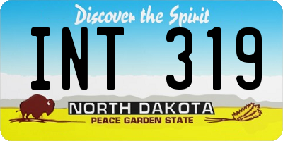 ND license plate INT319
