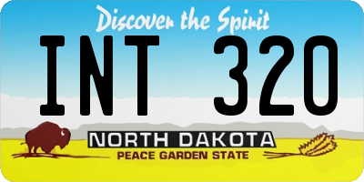ND license plate INT320