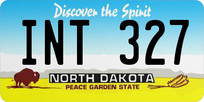 ND license plate INT327