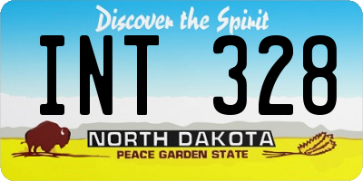 ND license plate INT328