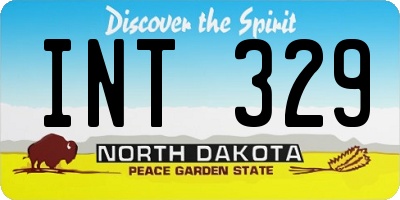ND license plate INT329