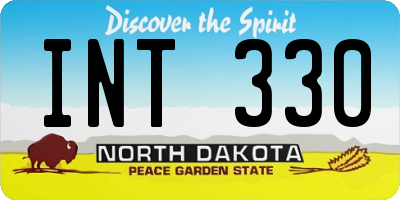 ND license plate INT330