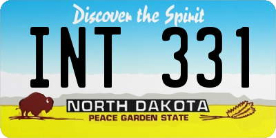 ND license plate INT331