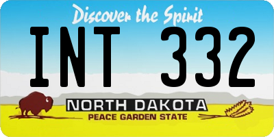 ND license plate INT332