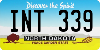 ND license plate INT339