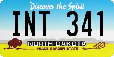 ND license plate INT341