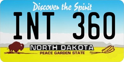 ND license plate INT360