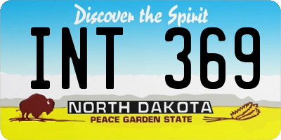 ND license plate INT369