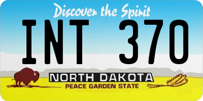 ND license plate INT370