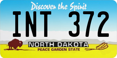 ND license plate INT372