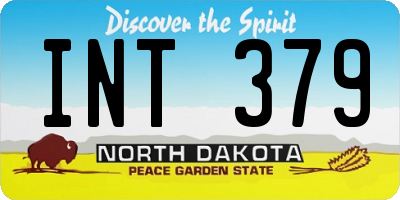 ND license plate INT379