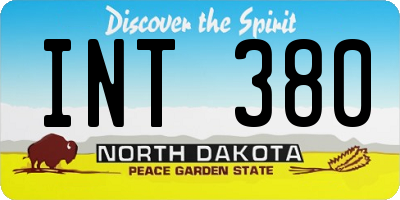 ND license plate INT380