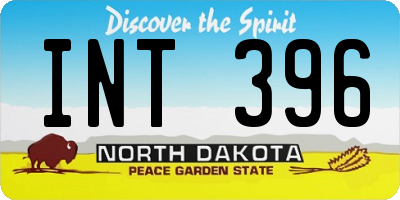ND license plate INT396