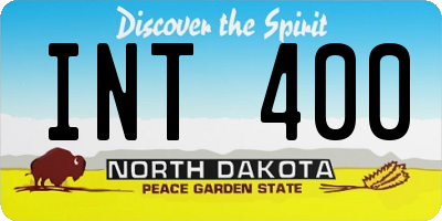ND license plate INT400