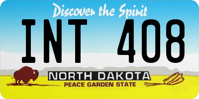 ND license plate INT408
