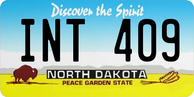 ND license plate INT409
