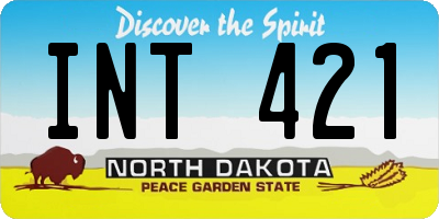 ND license plate INT421