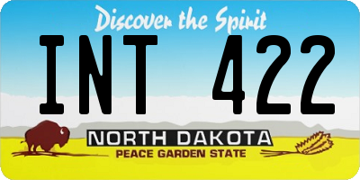 ND license plate INT422
