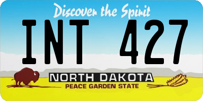 ND license plate INT427