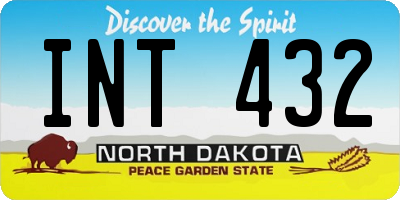 ND license plate INT432