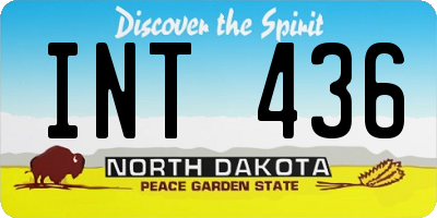 ND license plate INT436