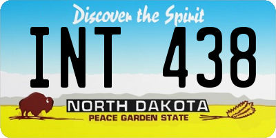 ND license plate INT438