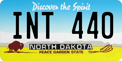 ND license plate INT440