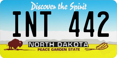 ND license plate INT442