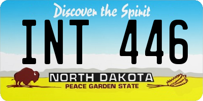 ND license plate INT446
