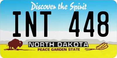 ND license plate INT448