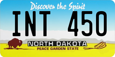 ND license plate INT450