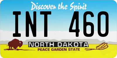 ND license plate INT460