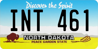 ND license plate INT461