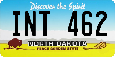 ND license plate INT462
